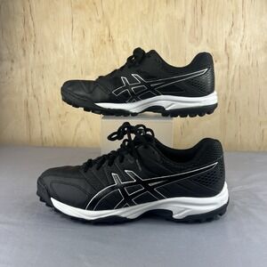 ASICS Gel Lethal MP7 Women's 9.5 Field Hockey Turf Shoes Black White 1112A016